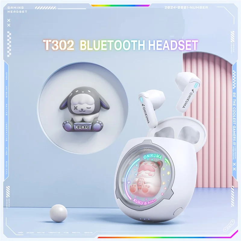 ONIKUMA T302 Cute Space Capsule Bluetooth Headset HiFi Music Wireless Earphones - White

Белые беспроводные наушники ONIKUMA T302 с Bluetooth, в форме капсулы космического корабля, с высококачественным звуком.