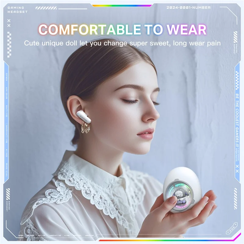 ONIKUMA T302 Cute Space Capsule Bluetooth Headset HiFi Music Wireless Earphones - White

Белые беспроводные наушники ONIKUMA T302 с Bluetooth, в форме капсулы космического корабля, с высококачественным звуком.