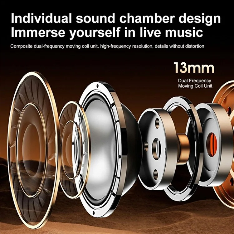 MBLUE AR02 Bluetooth-compatible 5.4 Low Latency Gaming Earphones Semi In Ear Wireless Headphones - White