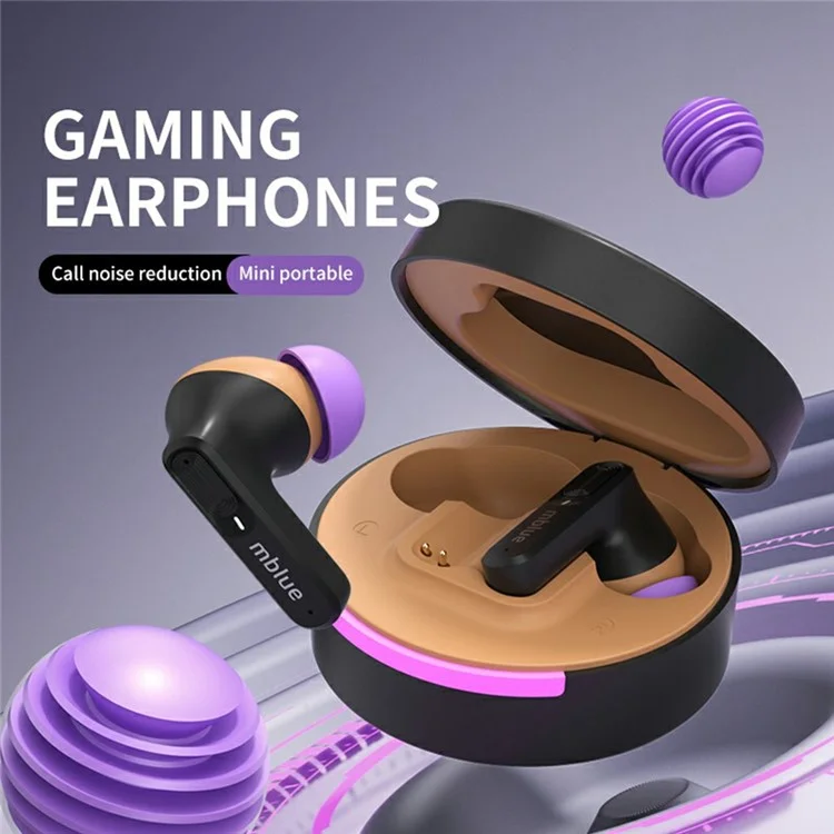 MBLUE AR03pro ANC Noise Cancellation Bluetooth-compatible 5.3 Earbuds Low Latency Gaming Earphones - Mint Green