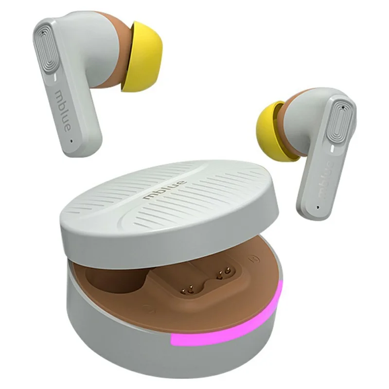 MBLUE AR03pro ANC Noise Cancellation Bluetooth-compatible 5.3 Earbuds Low Latency Gaming Earphones - Grey