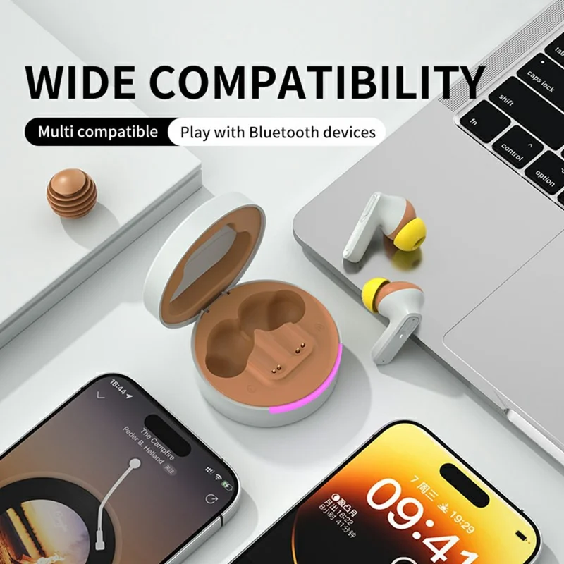 MBLUE AR03pro ANC Noise Cancellation Bluetooth-compatible 5.3 Earbuds Low Latency Gaming Earphones - Grey