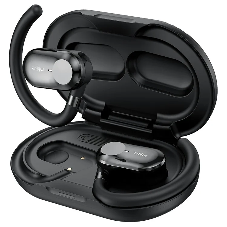 MBLUE H06 OWS Wireless Sports Earphones ENC Noise Reduction Bluetooth-compatible Headphones - Black