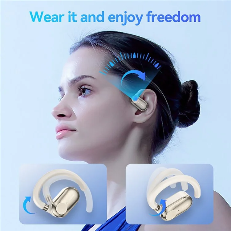 MBLUE H06 OWS Wireless Sports Earphones ENC Noise Reduction Bluetooth-compatible Headphones - Black