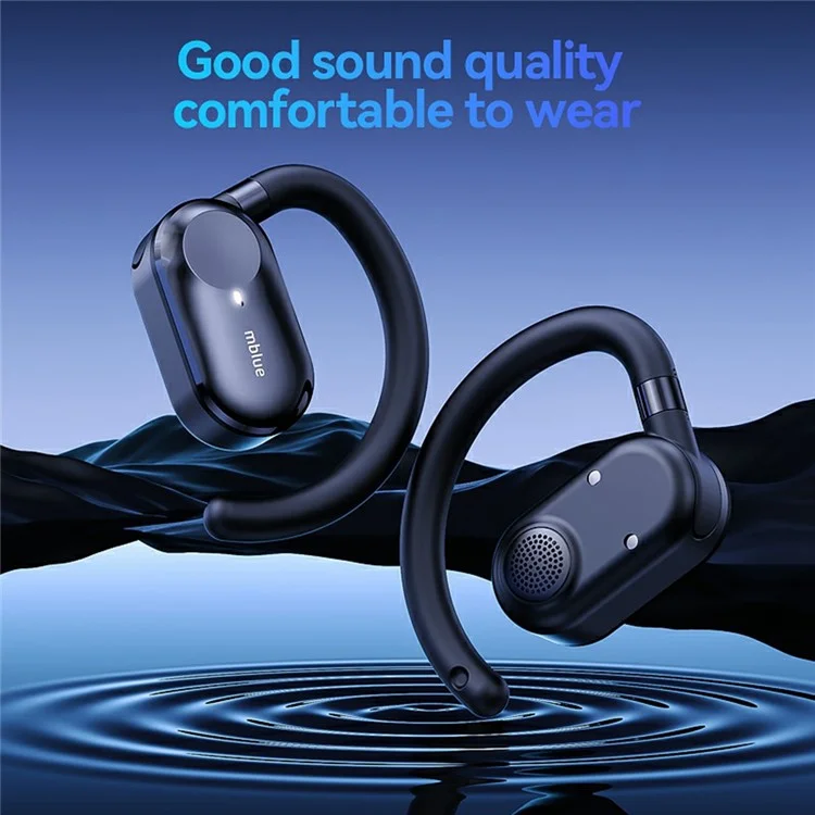 MBLUE H06 OWS Wireless Sports Earphones ENC Noise Reduction Bluetooth-compatible Headphones - Black