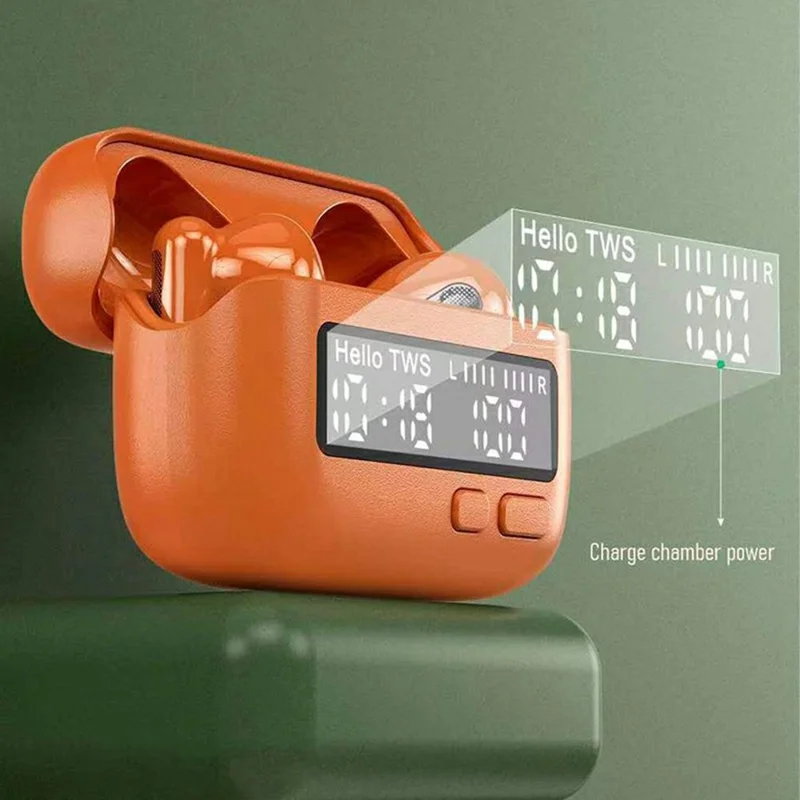 BPG01 Portable Wireless Bluetooth-compatible Earphones Retro BB Style Digital Clock Display Headset - Grey