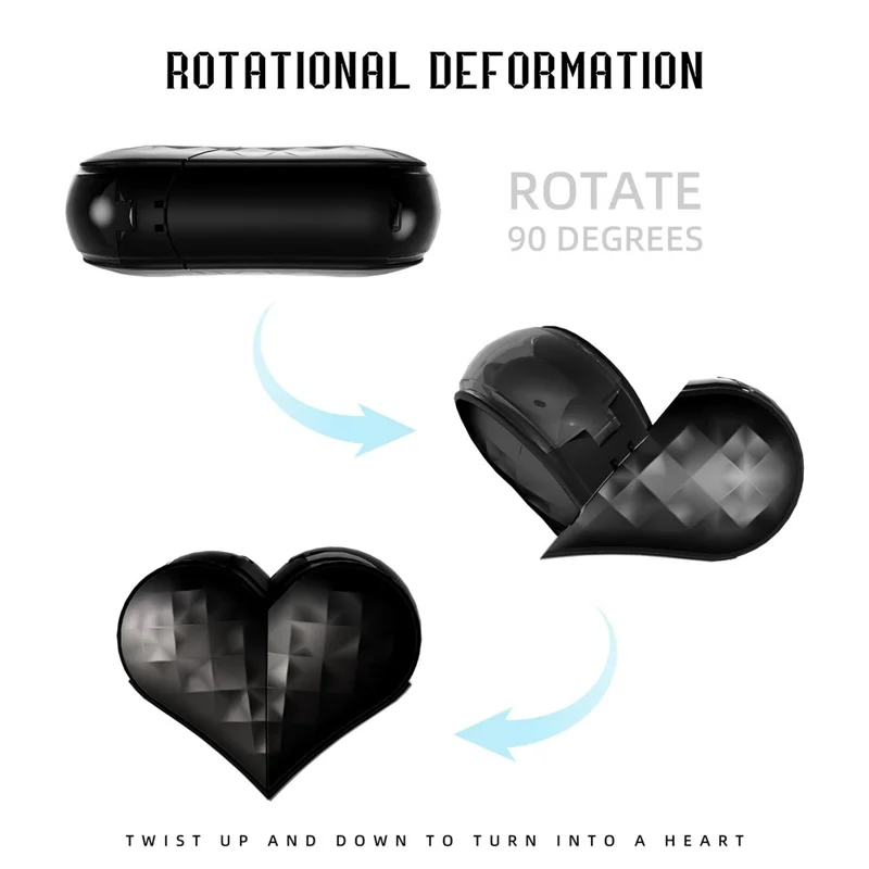 B30 PRO Bluetooth-compatible TWS Earphones with Transformable Heart-Shaped Case Noise Cancelling Wireless Earbuds - Pink