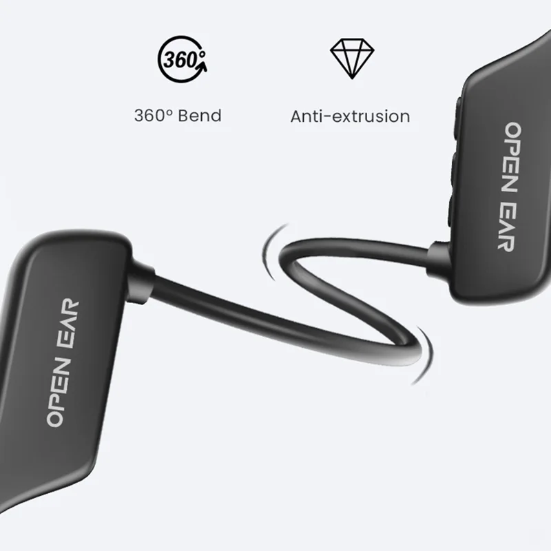 Bone X1 Open Ear Bluetooth-compatible Headphones IPX5 Waterproof Bone Conduction Earphones ( CE ROHS Certified ) - Blue