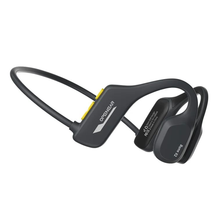 Openear Bone X2 IP68 Waterproof Bone Conduction Bluetooth-compatible Headphones with 8G Memory for Swimming - Black