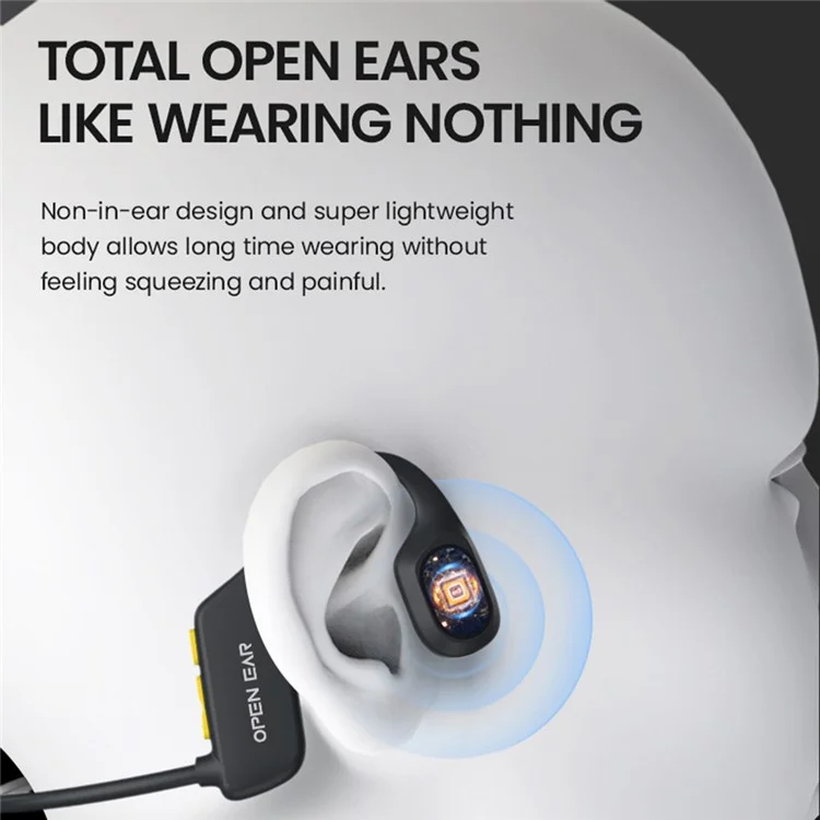 Auriculares de conducción ósea Openear Bone X2 IP68 resistentes al agua con Bluetooth y 8 GB de memoria para nadar - Azul