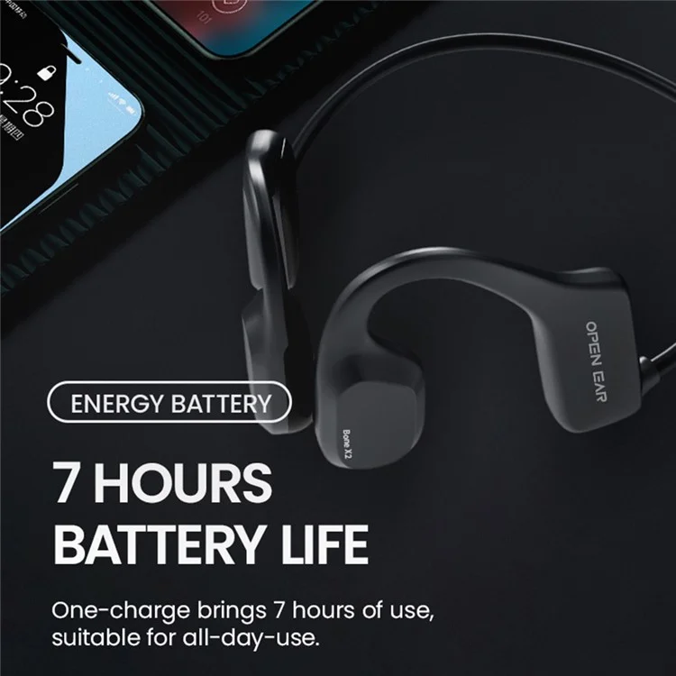 Auriculares de conducción ósea Openear Bone X2 IP68 resistentes al agua con Bluetooth y 8 GB de memoria para nadar - Azul