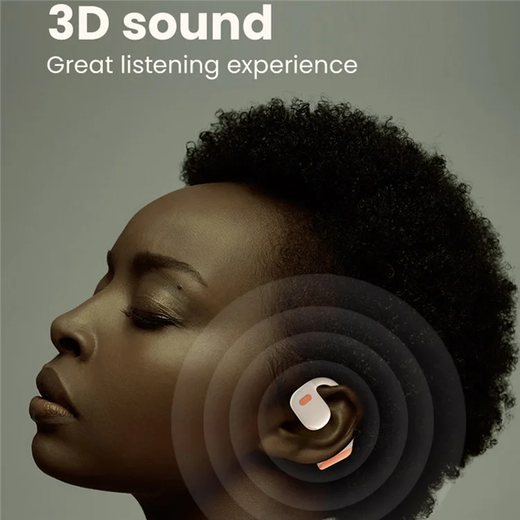 Bulk Purchasing Openear Alto AS13 OWS Open Ear Headphones IPX5 Waterproof Bluetooth-compatible Earphones - Beige+Orange