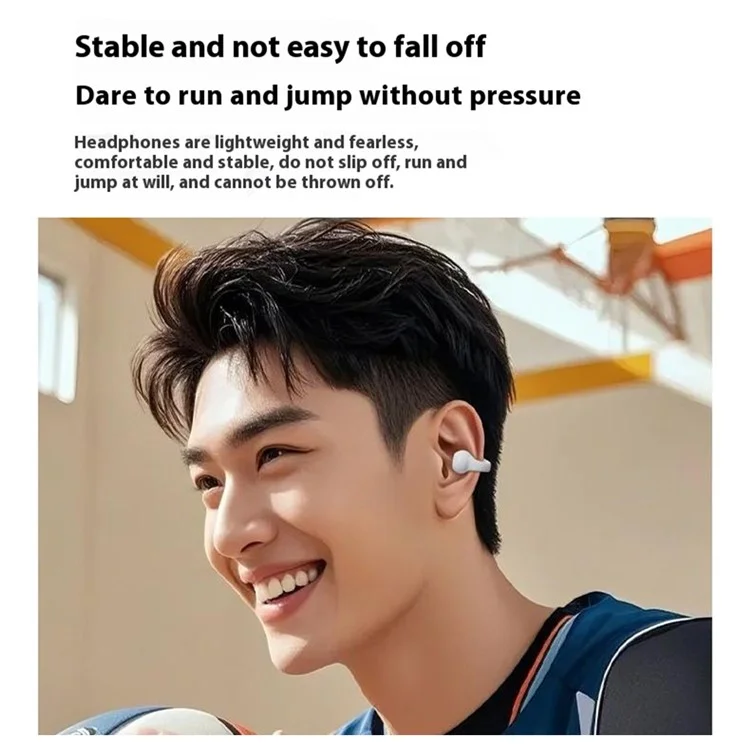 ROCK EB500 Ear Clip Wireless Headset Bluetooth-compatible 5.4 Earphones