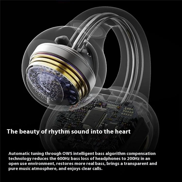 ROCK EB500 Ear Clip Wireless Headset Bluetooth-compatible 5.4 Earphones
