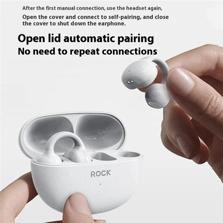 ROCK EB500 Ear Clip Wireless Headset Bluetooth-compatible 5.4 Earphones