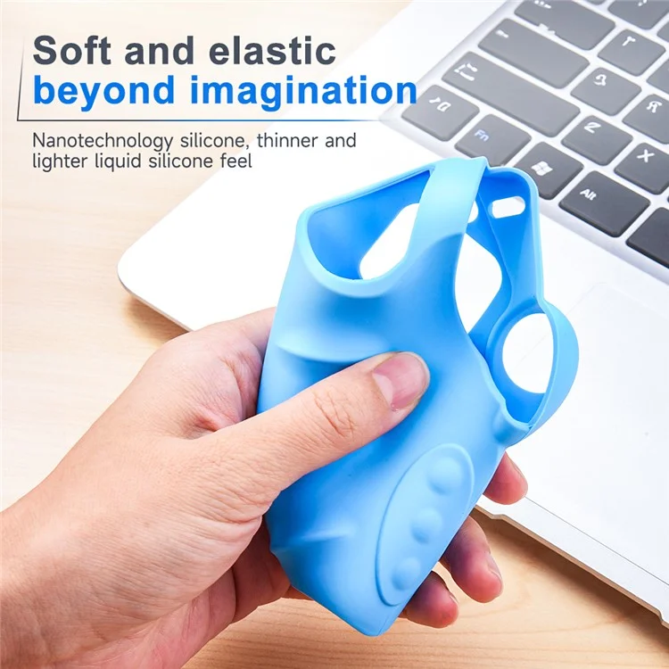 Étui de protection en silicone pour manette Sony PlayStation 5 avec cache-joystick - Violet