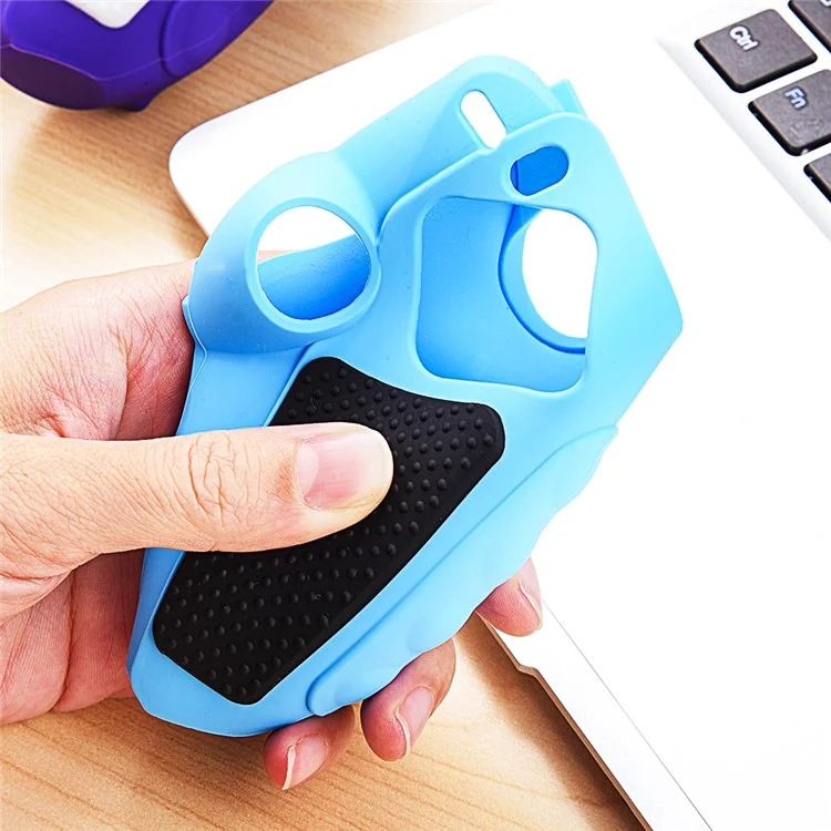 Étui de protection en silicone pour manette Sony PlayStation 5 avec cache-joystick - Violet