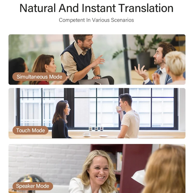 V1 Real Time Translation Earphone Travel Conferences Multi-Language Interpreter Bluetooth-Compatible Headset