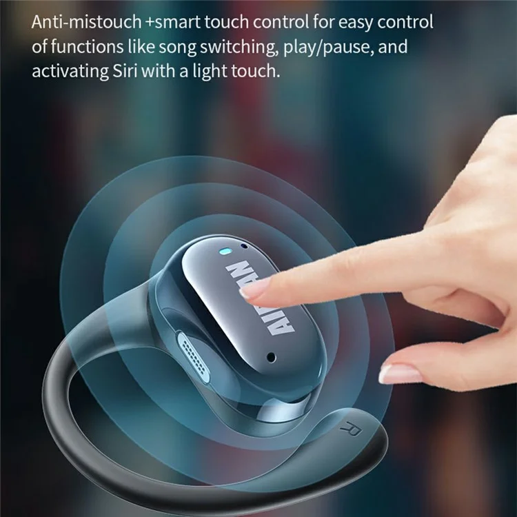 WEKOME Beluga S15 Bluetooth-наушники с открытым ухом с композитным титановым диафрагмой 12 мм - черные