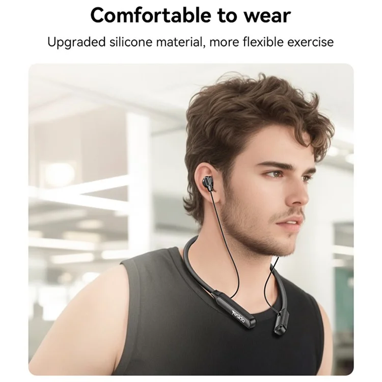 YESIDO YSP21 Bluetooth-compatible 5.3 Neckband Headphones ENC Noise Reduction Magnetic Wireless Earphones