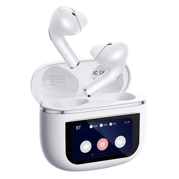 REMAX Cozypods W23N Fones de ouvido true wireless com tela de toque, cancelamento de ruído ANC e Bluetooth - Branco