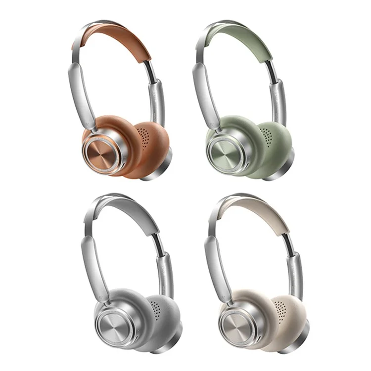 Casque sans fil REMAX RB-830HB rétro portable sur l'oreille avec annulation du bruit ENC - Marron