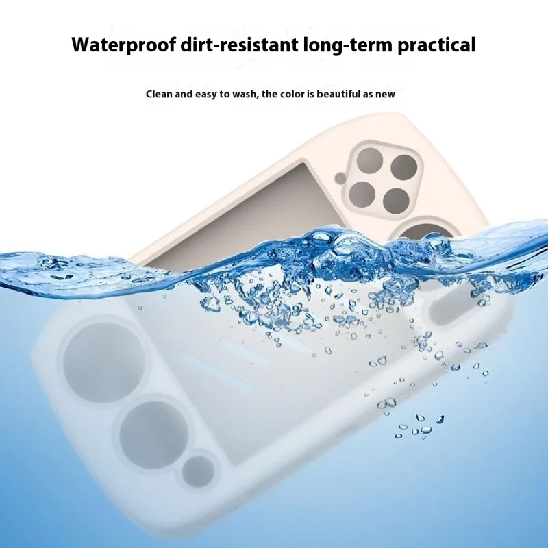 For ANBERNIC RG Cubexx Case Handheld Game Console Silicone Protective Cover with Wrist Strap - Black