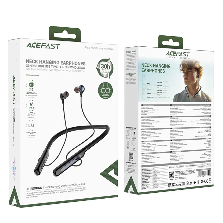 ACEFAST N5 Беспроводные Bluetooth 5.4 Наушники-затылочная гарнитура