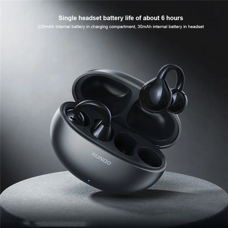 XUNDD W006 Open Ear Headphones Clip-On Bluetooth-compatible for Earphones Hands Free Calling - Beige