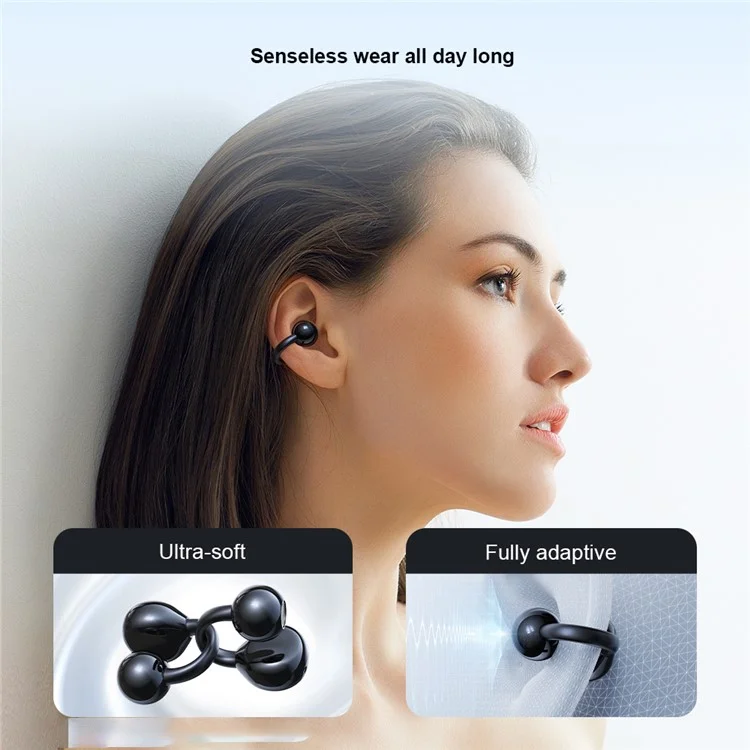 XUNDD W006 Open Ear Headphones Clip-On Bluetooth-compatible for Earphones Hands Free Calling - Beige