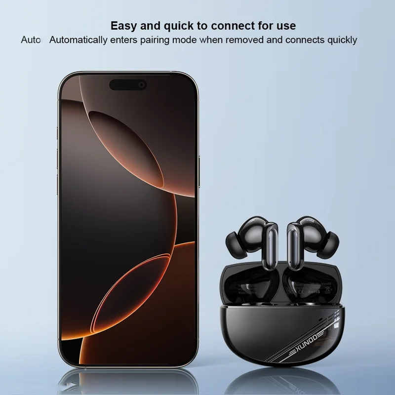 XUNDD X47 Bluetooth-compatible Earphones ANC ENC Noise Cancelling Wireless Headphones - White
