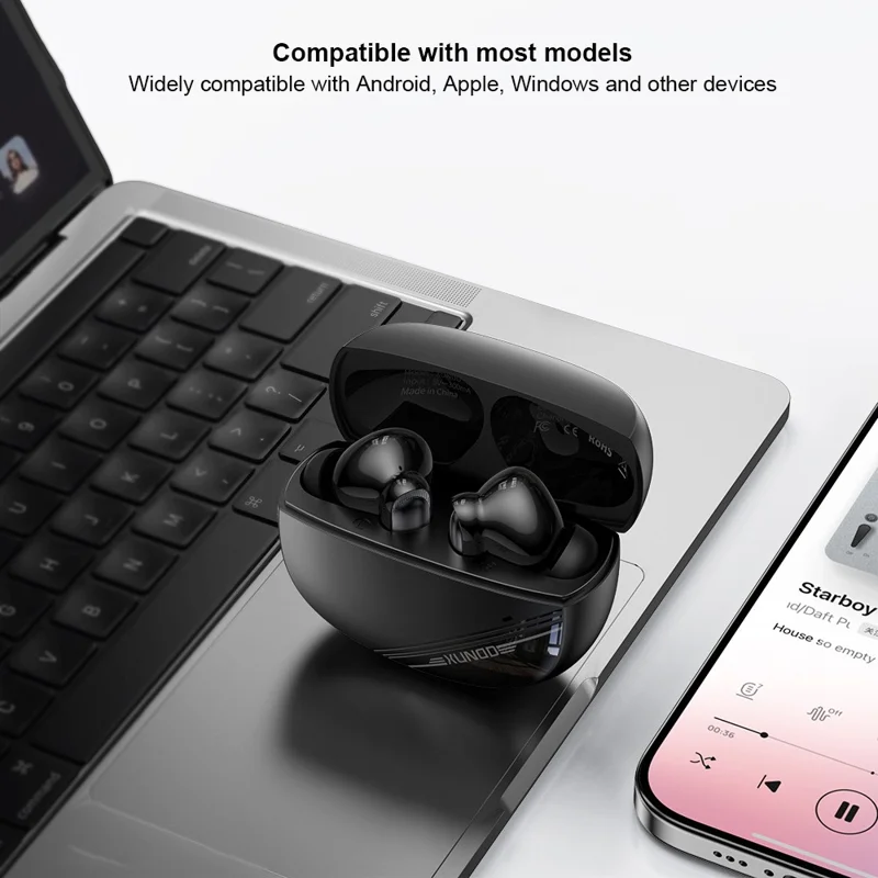 XUNDD X47 Bluetooth-compatible Earphones ANC ENC Noise Cancelling Wireless Headphones - White