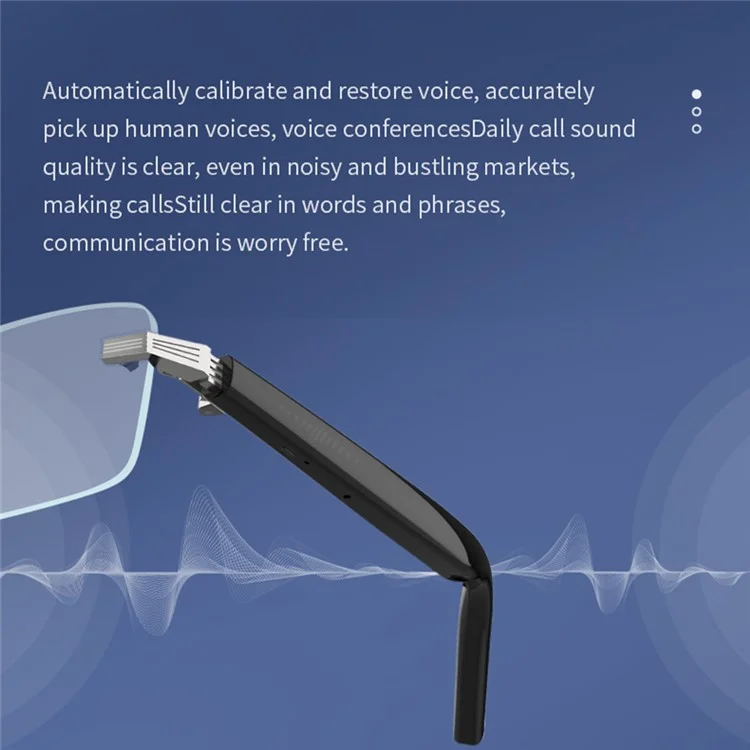 G06-T Wireless Music Glasses Bluetooth-compatible 5.3 Smart Glasses with Mic / Speaker for Cycling / Running (CE) - Black