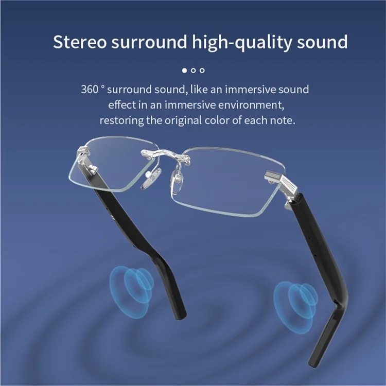 G06-T Wireless Music Glasses Bluetooth-compatible 5.3 Smart Glasses with Mic / Speaker for Cycling / Running (CE) - Black
