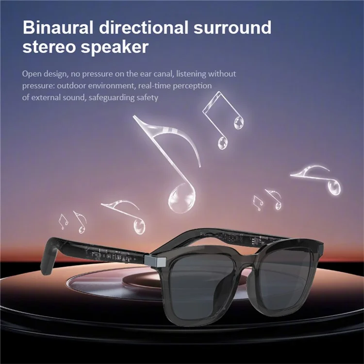 G06-L Bluetooth-compatible Wireless Music Glasses Smart Eyewear with Built-In Microphone  /  Speaker