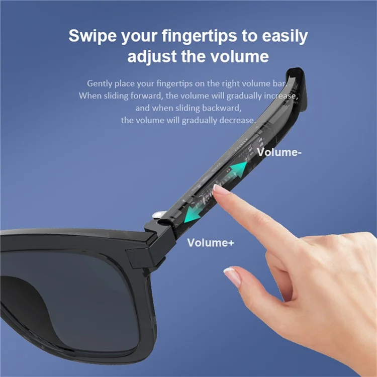 G06-L Bluetooth-compatible Wireless Music Glasses Smart Eyewear with Built-In Microphone  /  Speaker