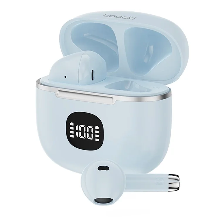 TOOCKI HE-060C Fones de ouvido Bluetooth intra-auriculares Fones de ouvido sem fio com driver de 13 mm, à prova d'água IPX4 para música / chamadas / jogos - Azul