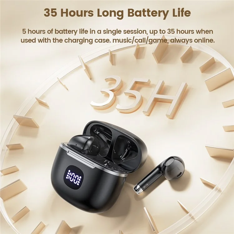 TOOCKI HE-060C Fones de ouvido Bluetooth intra-auriculares Fones de ouvido sem fio com driver de 13 mm, à prova d'água IPX4 para música / chamadas / jogos - Azul