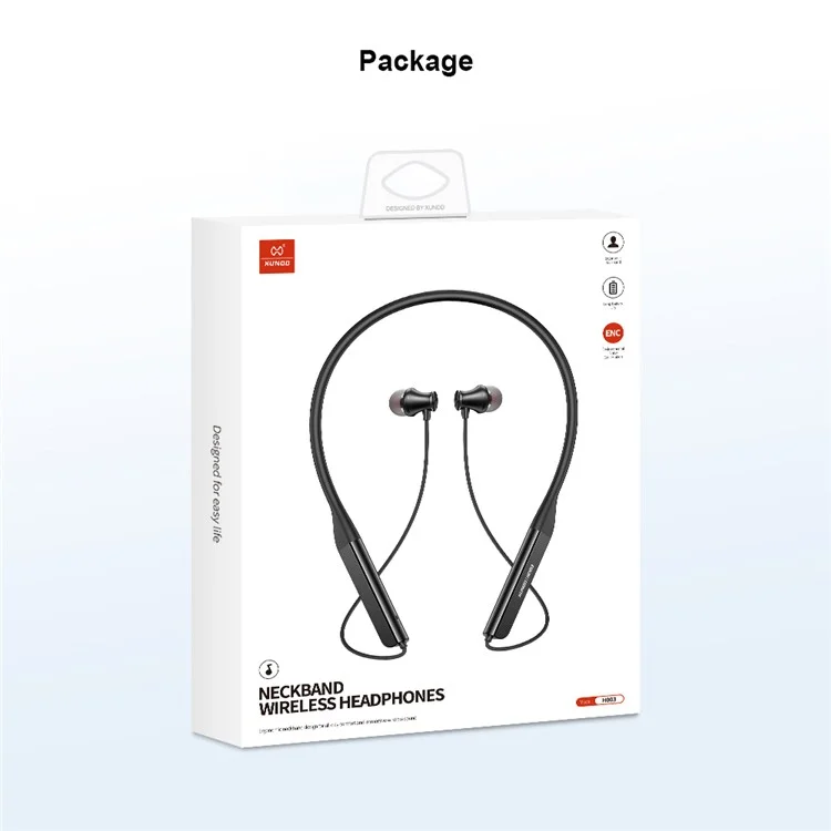 XUNDD H003 Neck Mount Headphones Bluetooth-compatible 5.3 Earphones with ENC Noise Reduction