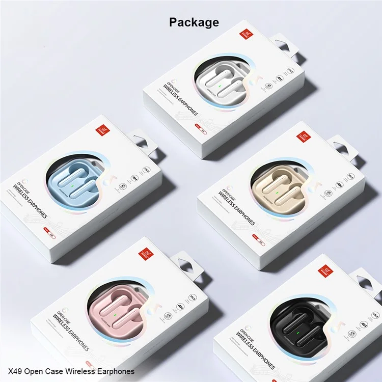 XUNDD X49 Open Case Wireless Earphones Bluetooth-compatible 5.3 Touch Control Headphones For Home  /  Outdoor Use - Yellow