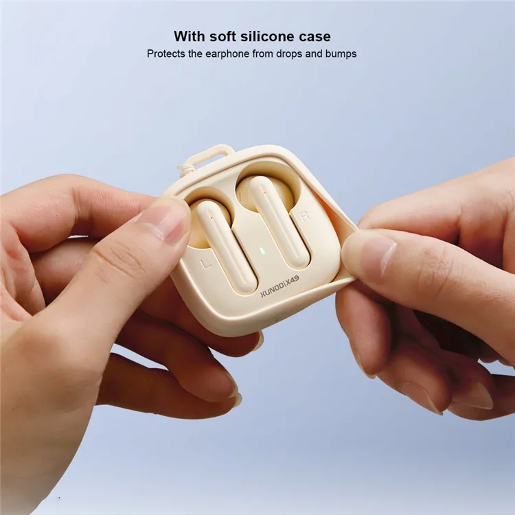 XUNDD X49 Open Case Wireless Earphones Bluetooth-compatible 5.3 Touch Control Headphones For Home  /  Outdoor Use - Yellow