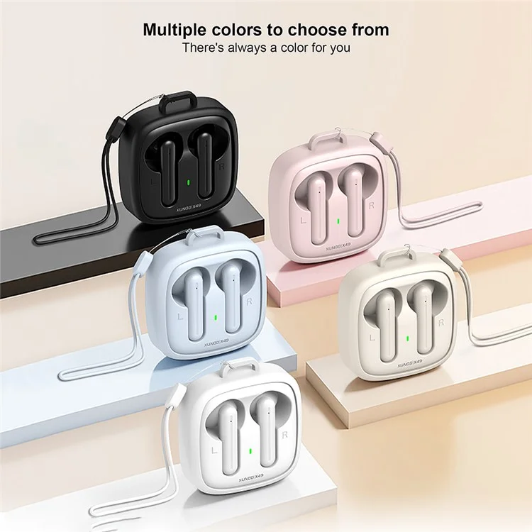 XUNDD X49 Open Case Wireless Earphones Bluetooth-compatible 5.3 Touch Control Headphones For Home  /  Outdoor Use - Yellow