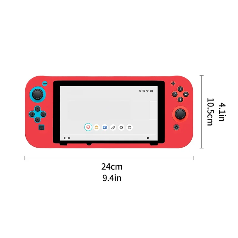 For Nintendo Switch Silicone Protective Case Handheld Game Console Shockproof Cover - White