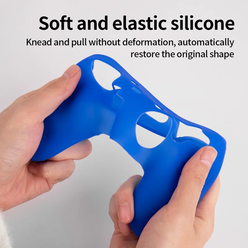 For Nintendo Switch Pro Controller Silicone Case Anti Drop Handheld Game Console Shockproof Protective Cover - Purple
