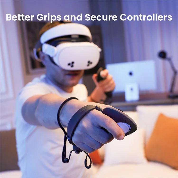 KIWI DESIGN G4 Plus QG07 Protective Cases for Meta Quest 3 / 3S Touch Plus Controllers Hand Grip Anti Slip Silicone Cover