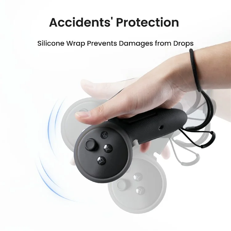 KIWI DESIGN G4 Plus QG07 Protective Cases for Meta Quest 3 / 3S Touch Plus Controllers Hand Grip Anti Slip Silicone Cover