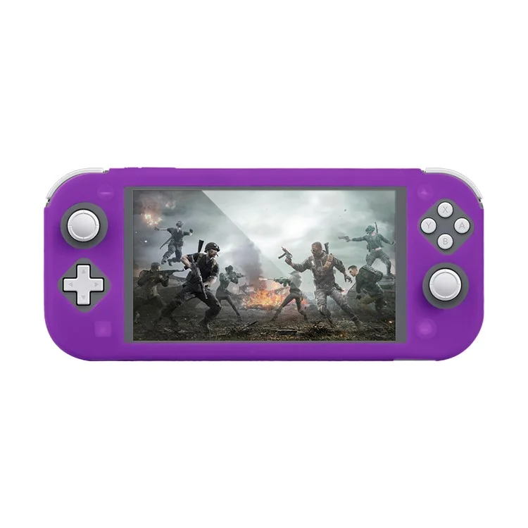 For Nintendo Switch Lite Silicone Protective Case Game Console Shock Absorbing Anti Drop Soft Cover - Purple