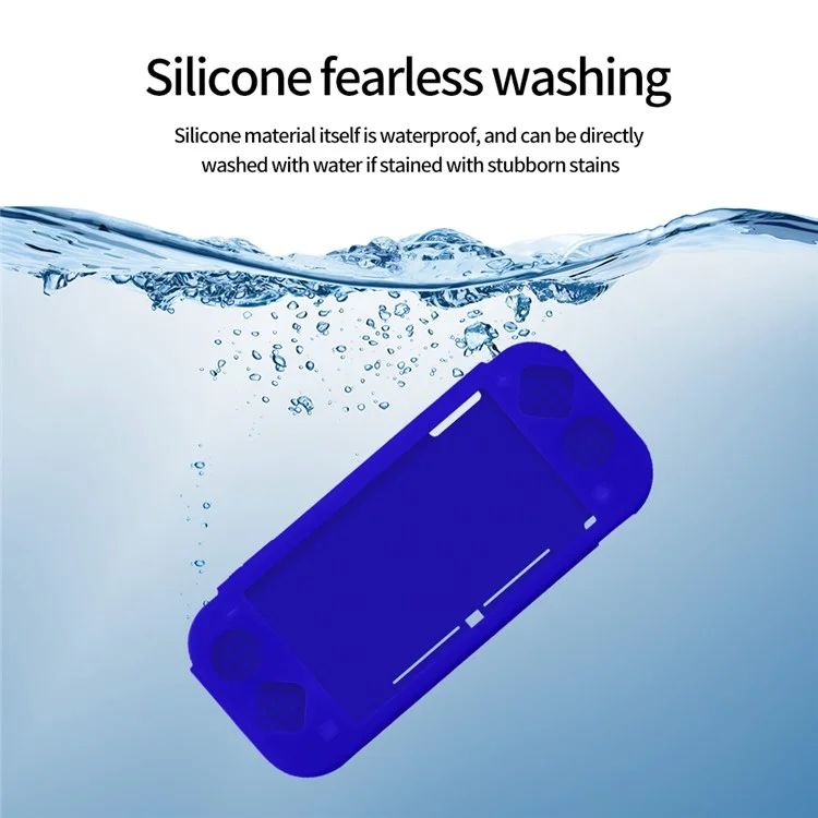 For Nintendo Switch Lite Silicone Protective Case Game Console Shock Absorbing Anti Drop Soft Cover - Purple