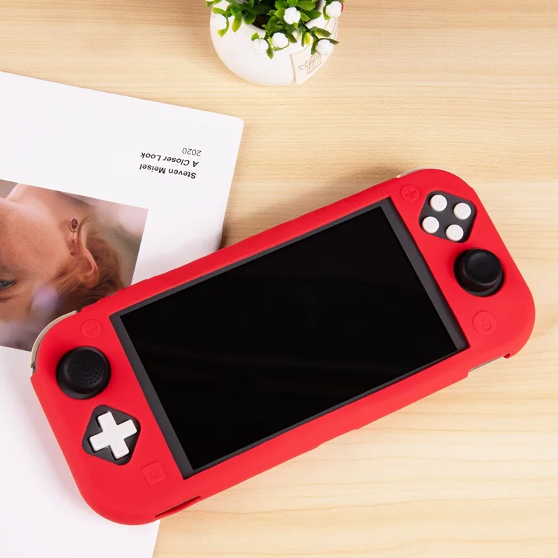For Nintendo Switch Lite Silicone Protective Case Game Console Shock Absorbing Anti Drop Soft Cover - Purple