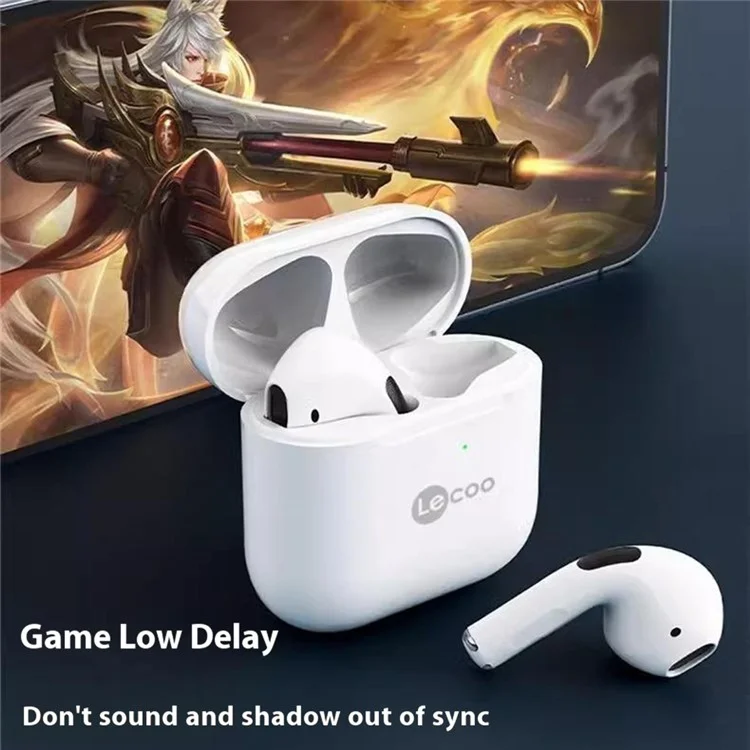 LECOO EW310 Semi In Ear Wireless Headphones HiFi Sound Bluetooth-Compatible Earphones - Black